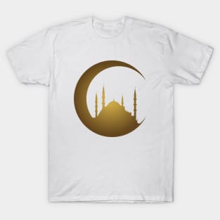 Blue Mosque in a crescent T-Shirt